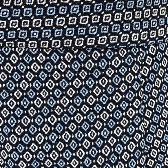 J. McLaughlin Blue Brocade Crop Pants Size 12 - Picture 6 of 8